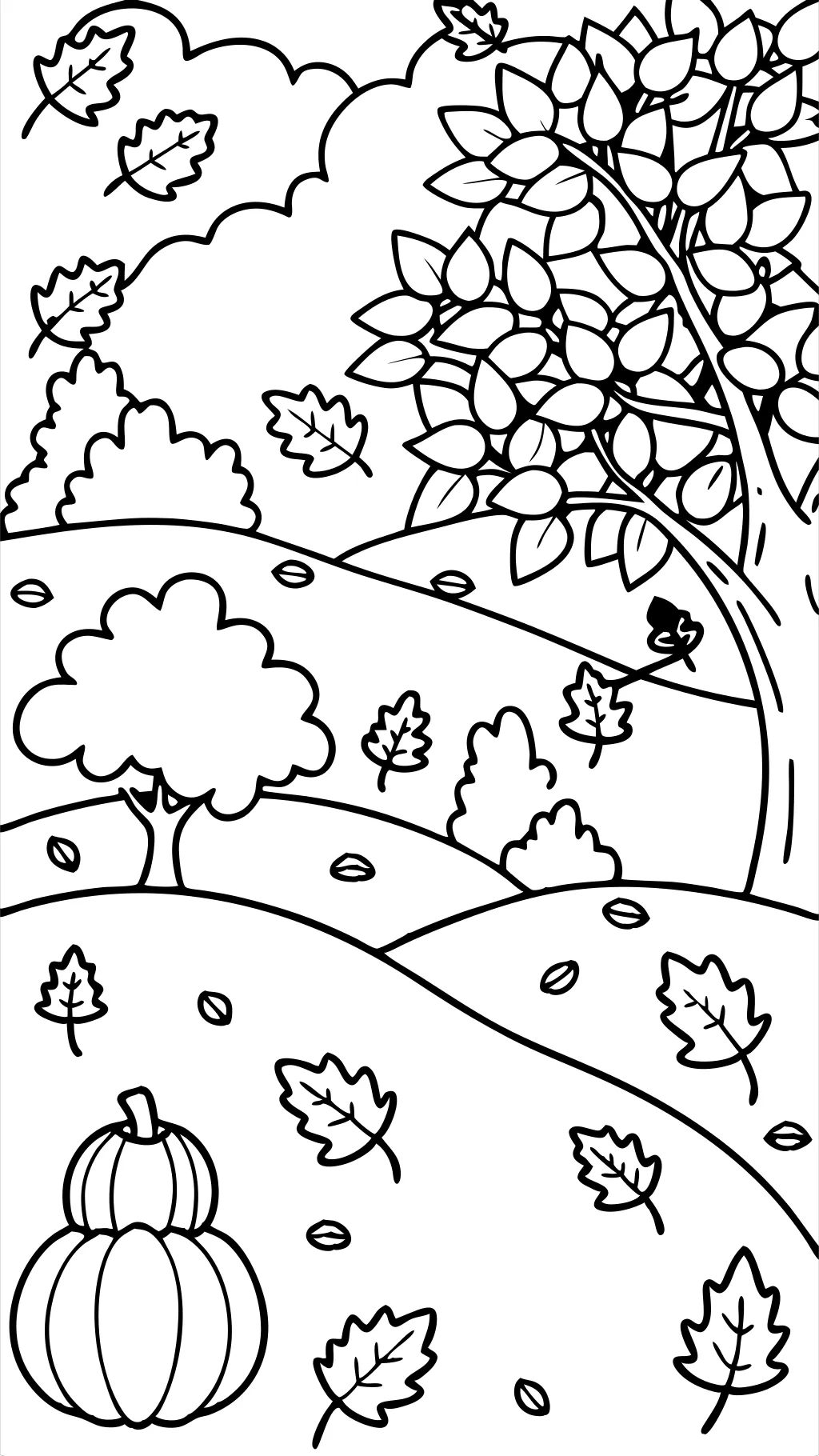 coloriage d’automne adulte